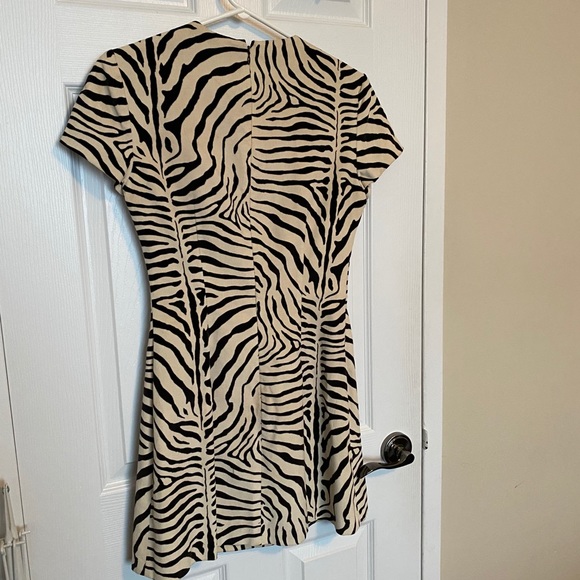 Zebra mini-dress! 🦓 animal print faux suede dress - Picture 2 of 11